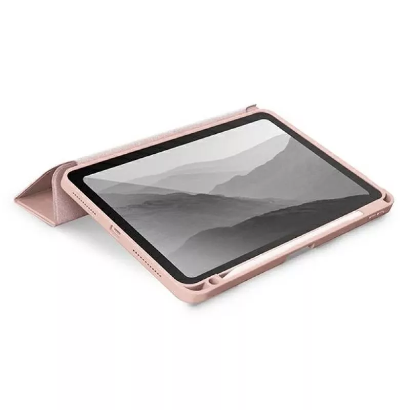 UNIQ Moven Antimicrobial Folio Case, skirta iPad Air 10,9 colio (2020/2022) ir iPad Air 11 colio (M2 2024) – Blush Pink