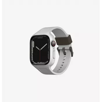 UNIQ Monos 2in1 Apple Watch dirželis su dėklu, skirtas Series 4/5/6/7/8/9/SE/SE2/SE3 44/45mm, Midnight Black