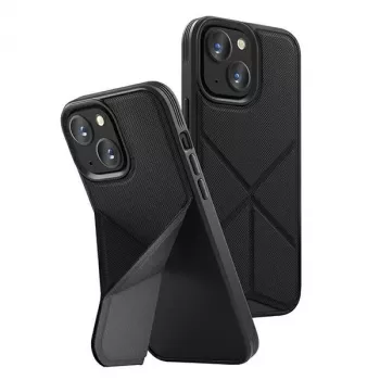 UNIQ Transforma Case, skirta iPhone 14 Plus / 15 Plus 6.7 colio, Magclick įkrovimas, juodas kaip anglis