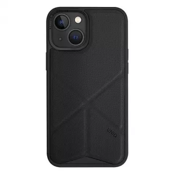 UNIQ Transforma Case, skirta iPhone 14 Plus / 15 Plus 6.7 colio, Magclick įkrovimas, juodas kaip anglis