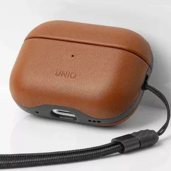 UNIQ Terra Genuine Leather Case for AirPods Pro 2nd Generation (2022/2023) - Toffee Brown | Kur.lt