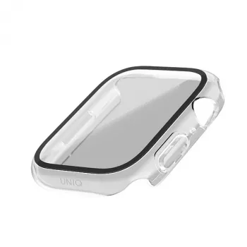 UNIQ Nautic Case, skirtas Apple Watch Series 7/8/9 41 mm, skaidrus/balandžio pilkas