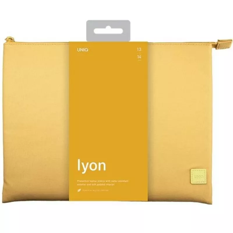 UNIQ Lyon Laptop Sleeve 14 inch Canary Yellow Waterproof RPET