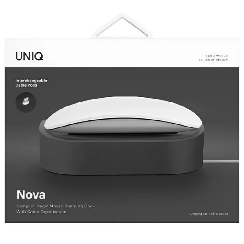UNIQ Nova Įkrovimo Dock Apple Magic Mouse – tamsiai pilka
