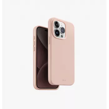 UNIQ Lino Hue MagClick Įkrovimo Dėklas, skirtas Apple iPhone 15 Pro 6,1 colio, Blush Pink
