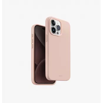 UNIQ Lino Hue Dėklas, skirtas Apple iPhone 15 Pro Max 6,7 colių, MagClick įkrovimas, pudros rožinės spalvos