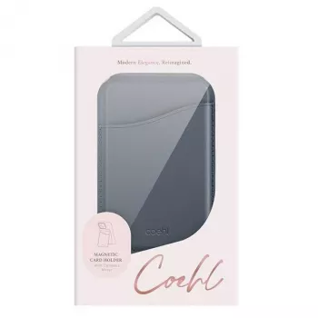 UNIQ Coehl Esme Magnetic Wallet su veidrodžiu ir stovu, skirta Apple iPhone 15 Pro Max, Safyro mėlyna