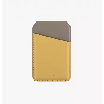 UNIQ Lyden DS Magnetinė Piniginė su RFID Telefono Stovu Kanarinė Geltona / Pilka