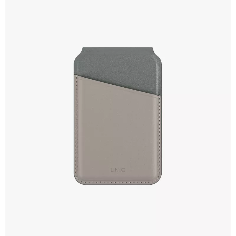 UNIQ Lyden DS Magnetinė piniginė-stovas su RFID apsauga, skirta MagSafe, anglies pilkai juoda