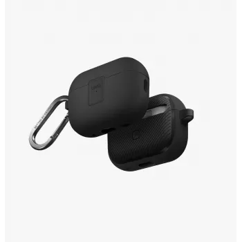 UNIQ Clyde Lock Case, apsauginis dėklas, skirtas AirPods Pro 2 (2022/2023), anglies / tamsiai pilka