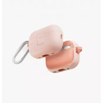 UNIQ Clyde Lock Case, apsauginis dėklas, skirtas AirPods Pro 2 (2022/2023) – Light Pink / Crepe Pink