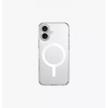 UNIQ Clario Dėklas, skirtas Apple iPhone 16 6.1 colio, MagClick įkrovimui, permatomas