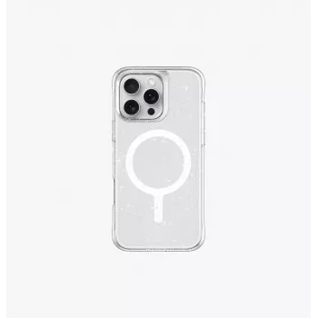 UNIQ LifePro Xtreme Magclick Įkrovimo Dėklas, skirtas iPhone 16 Pro 6,3 colio, Skaidrus Blizgučių Lucent