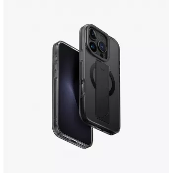UNIQ Heldro Max iPhone 16 Pro 6.3 inch MagClick įkrovimo dėklas Juodas/Vapour Smoke