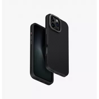 UNIQ Keva Max Magclick Įkrovimo Dėklas, Skirtas iPhone 16 Pro Max 6,9 colio, Anglies Juoda
