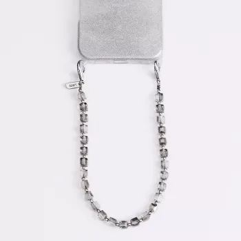 UNIQ Coehl Candy Gem Handstrap Silver Sparkling – Universalus telefono riešo dirželis