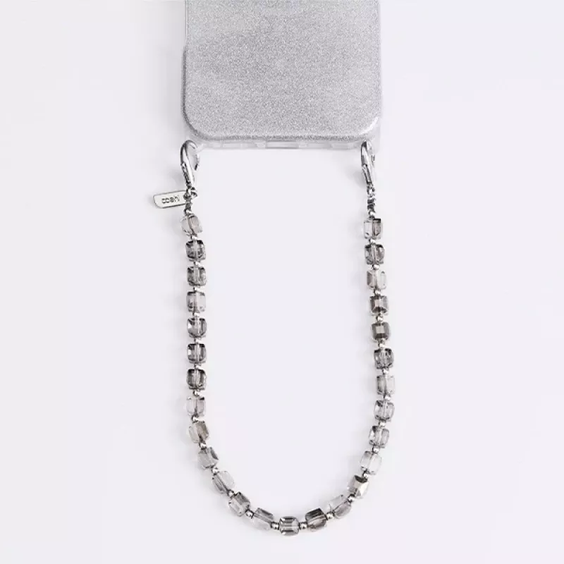 UNIQ Coehl Candy Gem Handstrap Silver Sparkling – Universalus telefono riešo dirželis