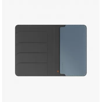 UNIQ Belmont Passport Holder su Apple Find My ir RFID blokavimu, pilkai mėlyna