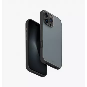 UNIQ Lyden DS Dėklas, skirtas iPhone 16 Pro Max 6,9 colio, MagClick įkrovimas, WASHED BLUE-BLACK