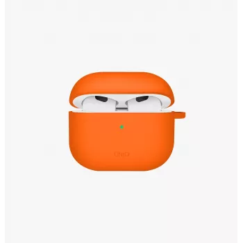 UNIQ Nexo Dėklas, skirtas AirPods 4, su ausų kabliukais, silikoninis, Ramiojo vandenyno mėlyna