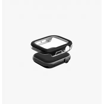 UNIQ Voute apsauginis dėklas su ekrano apsauga, skirta Apple Watch Series 10/11 46mm, grūdintas stiklas, rožinis auksas