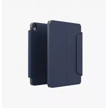 UNIQ Rovus Snapmount Magnetinis 360° besisukantis nuimamas dėklas, skirtas iPad 11 A16 (2025) / iPad 10.9 10th Gen (2022), tamsiai mėlynas