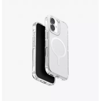 UNIQ LifePro Xtreme MagClick Įkrovimo Dėklas, iPhone 15 Pro Max, Skaidrus Blizgučiai