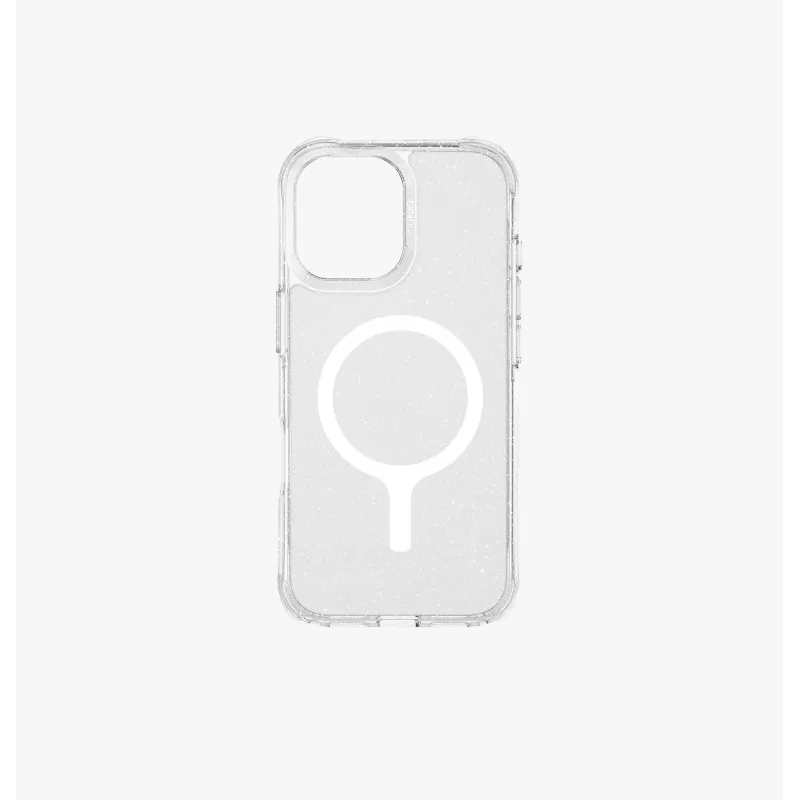 UNIQ LifePro Xtreme MagClick Įkrovimo Dėklas, iPhone 15 Pro Max, Skaidrus Blizgučiai
