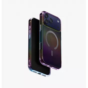 UNIQ Iridescia dėklas, skirtas Apple iPhone 17 Pro Max, Magclick įkrovimui, Midnight Quartz