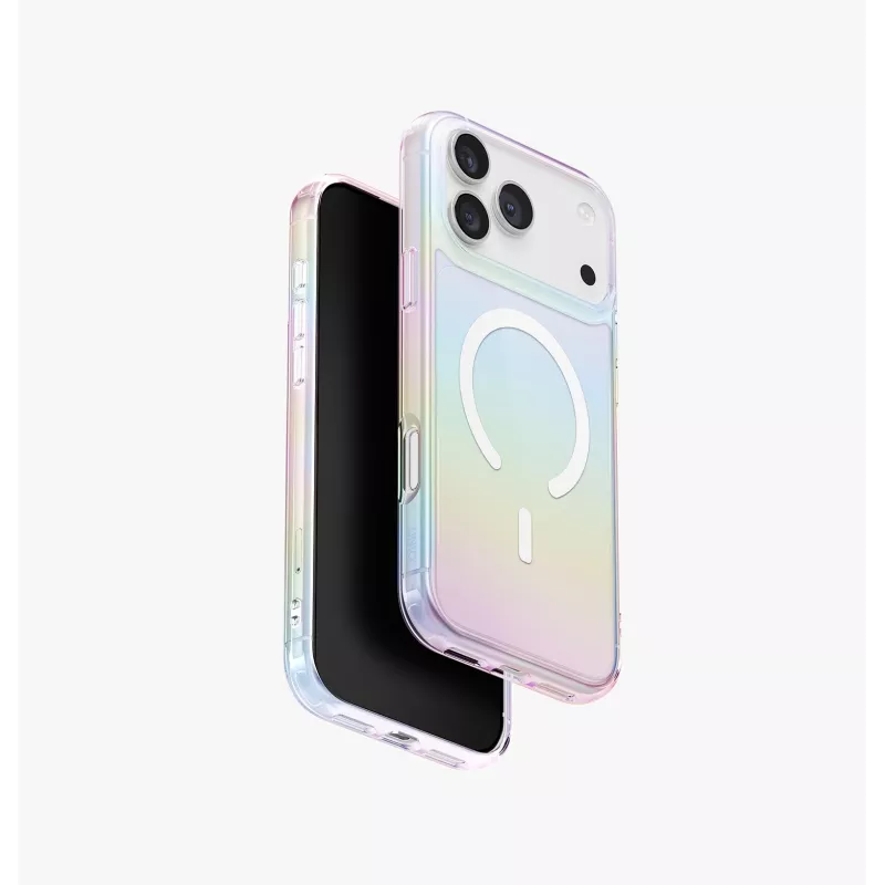 UNIQ Iridescia dėklas, skirtas Apple iPhone 17 Pro Max, Magclick įkrovimui, Midnight Quartz