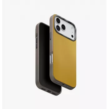 UNIQ Lyden DS Dėklas, skirtas iPhone 17 Pro Max, MagClick įkrovimas, geltona/pilka
