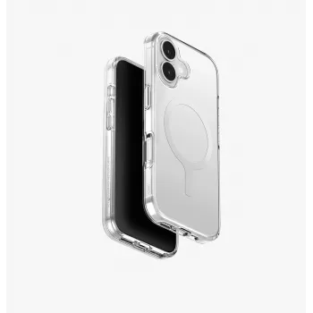 UNIQ Clario Dėklas, skirtas iPhone 15 Pro Max, MagClick įkrovimui, Juodas
