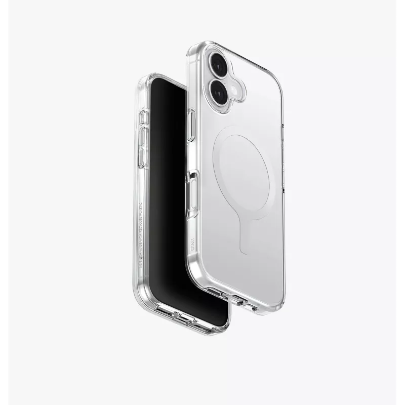 UNIQ Clario Dėklas, skirtas iPhone 15 Pro Max, MagClick įkrovimui, Juodas