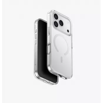 UNIQ Clario apsauginis dėklas, skirtas iPhone 17 Pro, Magclick įkrovimas, permatomas