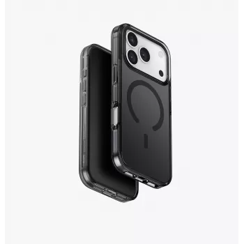 UNIQ Clario Dėklas, skirtas iPhone 17 Pro, Magclick įkrovimas, juodas