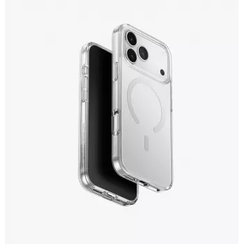 UNIQ Clario Dėklas, skirtas iPhone 15 Pro Max su Magclick įkrovimu, permatomas