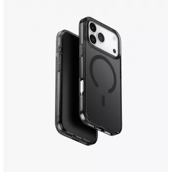 UNIQ Clario Case, skirta iPhone 15 Pro Max, Magclick įkrovimas, juoda