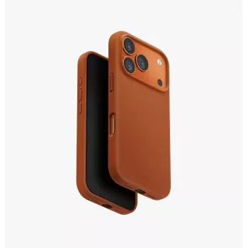 UNIQ Lino Dėklas, skirtas iPhone 15 Pro Max, MagClick įkrovimui, Oranžinis