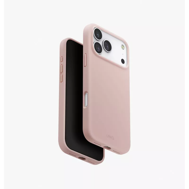 UNIQ Lino Dėklas, skirtas iPhone 15 Pro Max, Magclick įkrovimui, pilkas