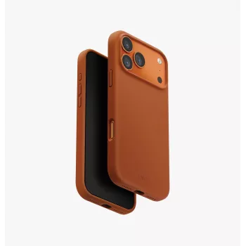 UNIQ Lino MagClick Dėklas su Įkrovimu, skirta iPhone 15 Pro Max, Skystas Silikonas, Oranžinė