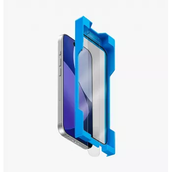 UNIQ Optix Exofit Vividdo Grūdinto stiklo ekrano apsauga, skirta iPhone 17 Pro Max su aplikatoriumi