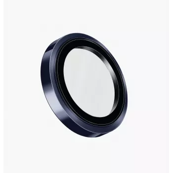 UNIQ Optix Prime fotoaparato objektyvo apsauginis stiklas, skirtas iPhone 17 Pro / 17 Pro Max / 15 Pro / 15 Pro Max su montavimo įrankiu – tamsiai mėlyna