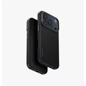 UNIQ Keva Edge dėklas, skirtas iPhone 17 Pro, su MagClick įkrovimu, oranžinis