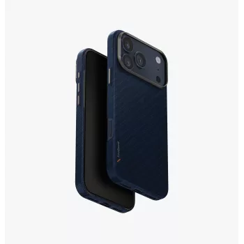 UNIQ Keva Edge Dėklas, skirtas iPhone 15 Pro Max, MagClick Įkrovimas, Mėlyna