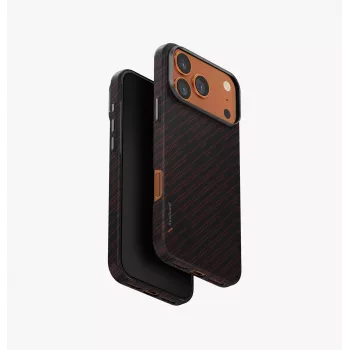 UNIQ Keva EDGE Dėklas, skirtas iPhone 17 Pro Max, MagClick Įkrovimas, Oranžinė
