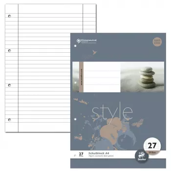Staufen 10 Briefblöcke Style Lined A4 4-Hole Punched 80 Sheets per Block White