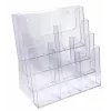 Exacompta Office Variable Compartment Brochure Holder, 6 Adjustable Compartments, Transparent, DIN A4