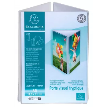 Exacompta A5 vertikalus trikampis informacinis stovelis, trijų pusių, 1 vnt. (85558D)