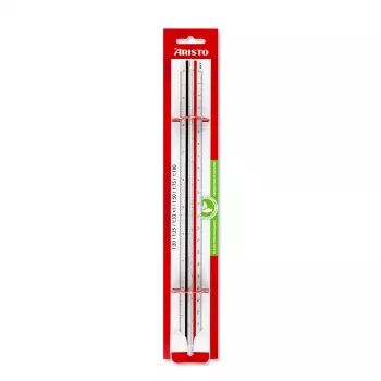 ARISTO Triangular Scale Ruler D-Profile White 30 cm (AR23703EB)