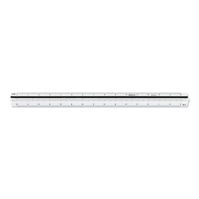 ARISTO Triangular Scale Ruler D-Profile White 30 cm (AR23703EB)
